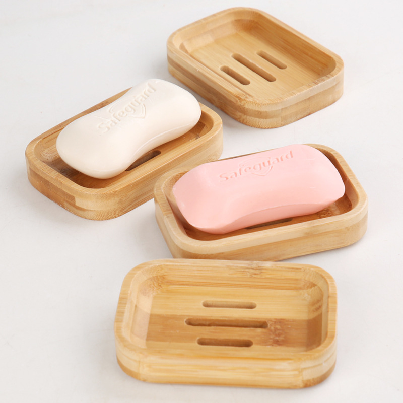 Bamboo Cutlery Set - 1 Pc Bamboo Wooden Soap Dish,
