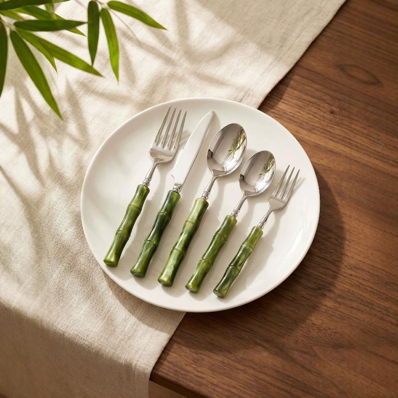 Durable Bamboo Handle Stainles - Bamboo Cutlery Set review and price