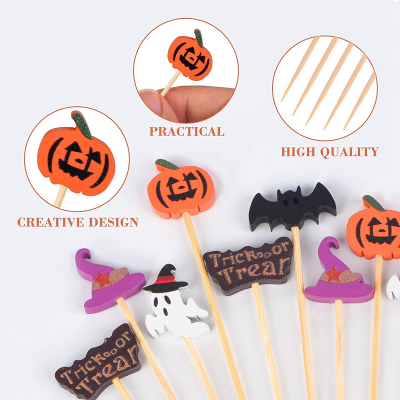 50/100Pcs Halloween Party Toot - Bamboo Cutlery Set review and price