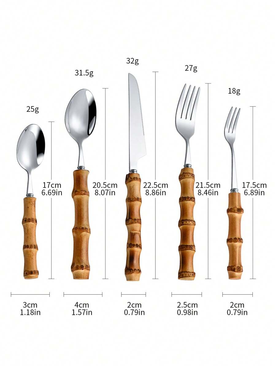 30-piece stainless steel cutle - Bamboo Cutlery Set review and price
