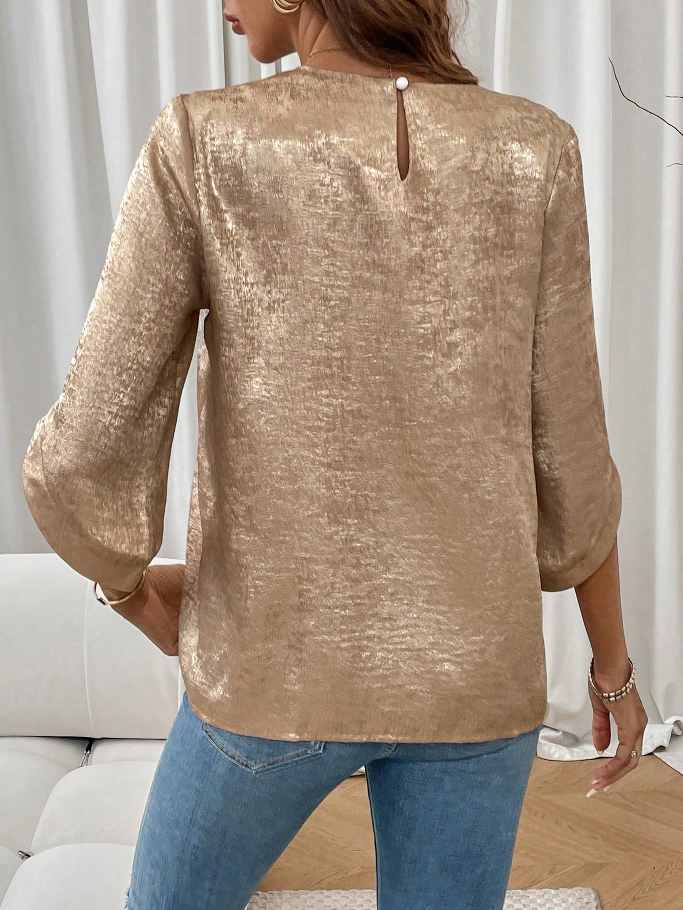 Womens Solid Color Metallic Sh - Luxury Lifestyle Women review and price