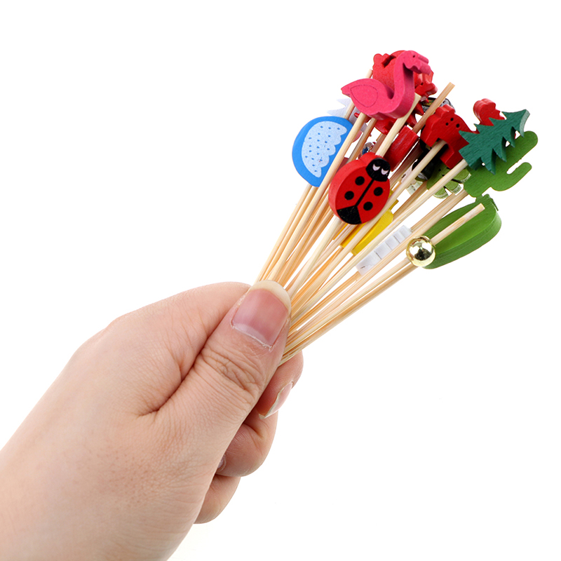 100pcs12cm Bamboo Pick Buffet  - Bamboo Cutlery Set review and price