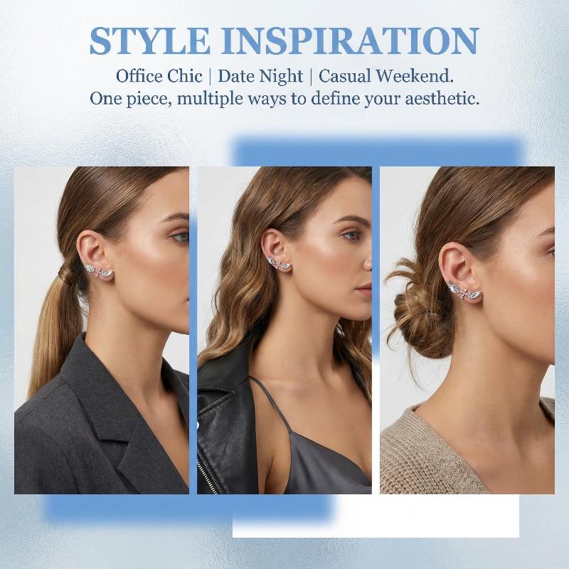 Angel Wings Cross Earrings Lux - Luxury Lifestyle For Women review and price