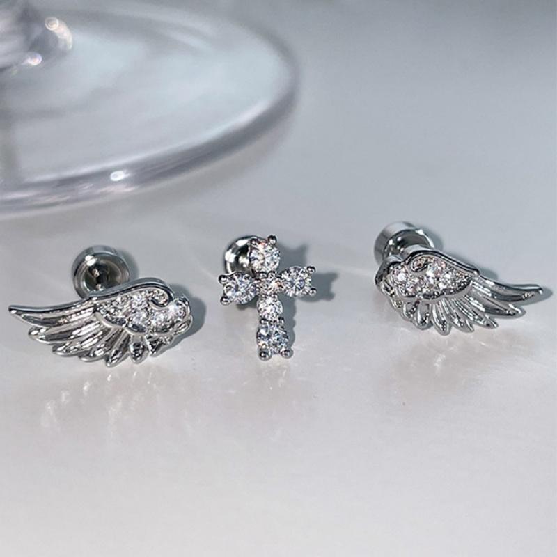 Angel Wings Cross Earrings Lux - Luxury Lifestyle For Women review and price
