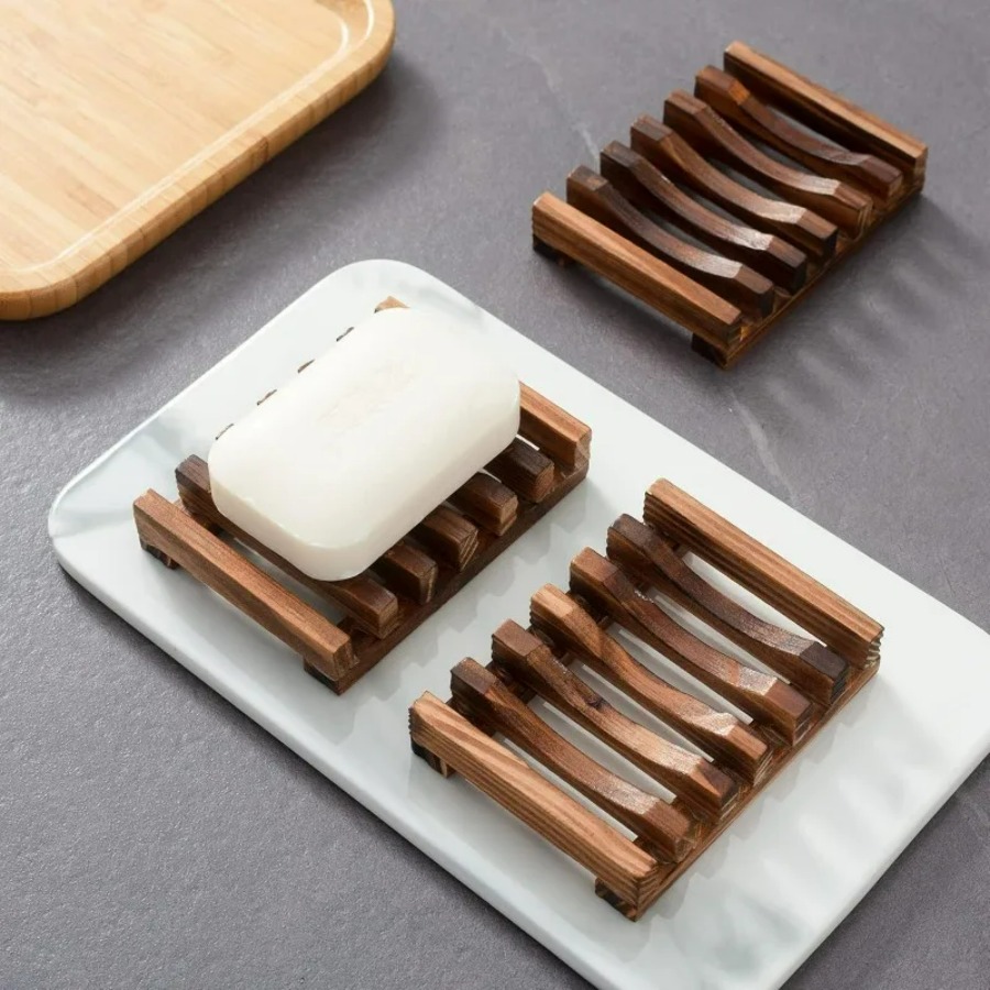 Wooden Soap Dish for Shower Ba - Bamboo Cutlery Set review and price